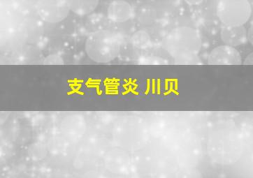 支气管炎 川贝